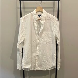 J. Crew White Casual Button Down Shirt Classic Cotton